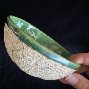 Realistic Melon Handmade Studio Pottery Bowl Artist Signed PW ‘11